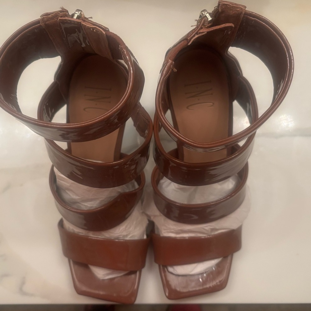 INC International Concepts Women's Tan Strappy Heels